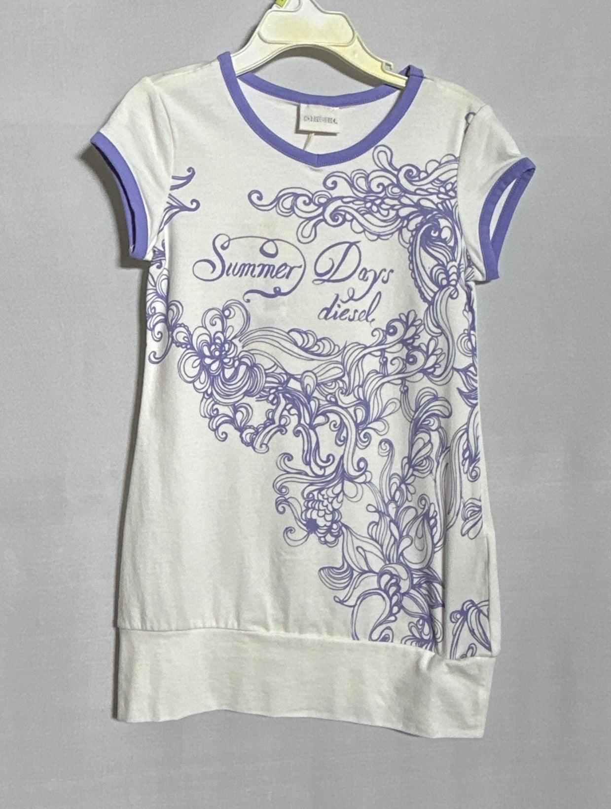 DIESEL GIRL DRESS HK008416 WHT-XXS