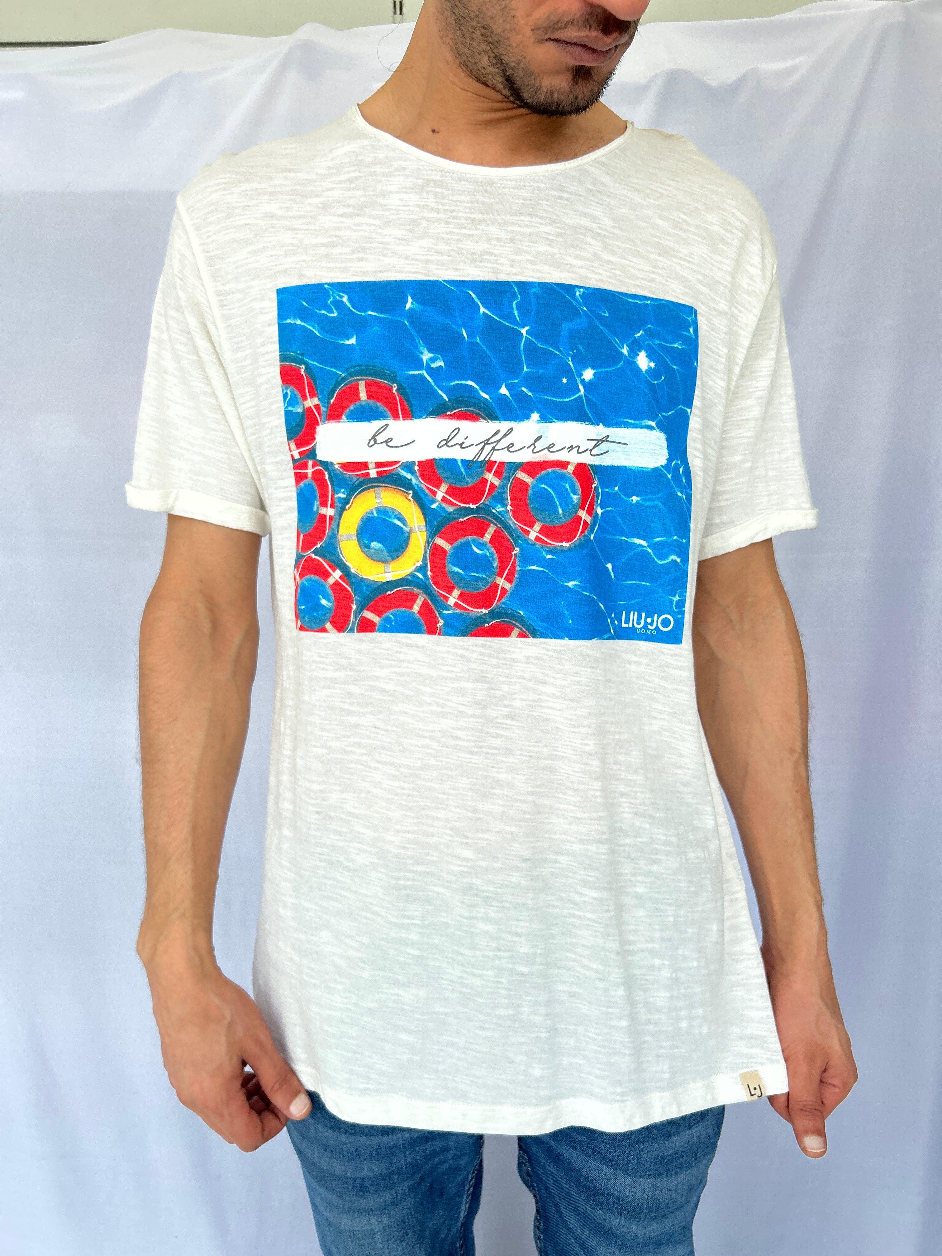 LIU.JO Off White POOL Men T-Shirt