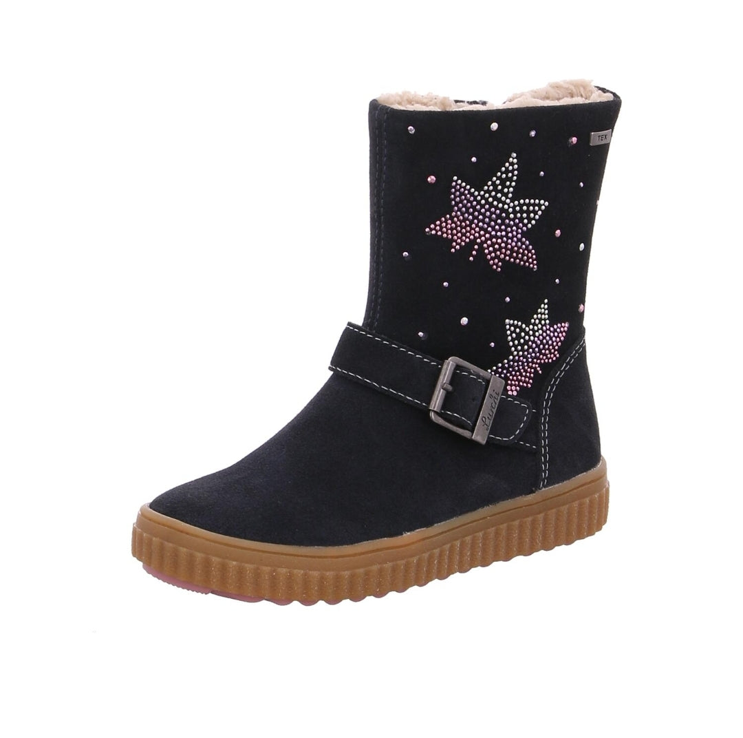 Lurchi Girls Boots 33-37019 YENNI-TEX Suede Teddy-Futter Atlantic