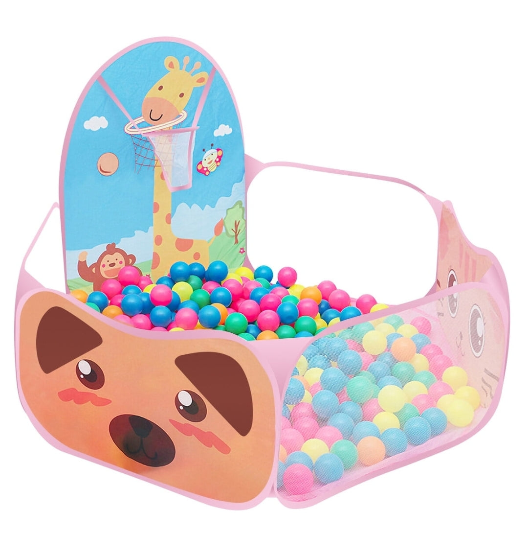 Jumbo Foldable Tent for Indoor and Outdoor (Balls Separate) Pink playpen