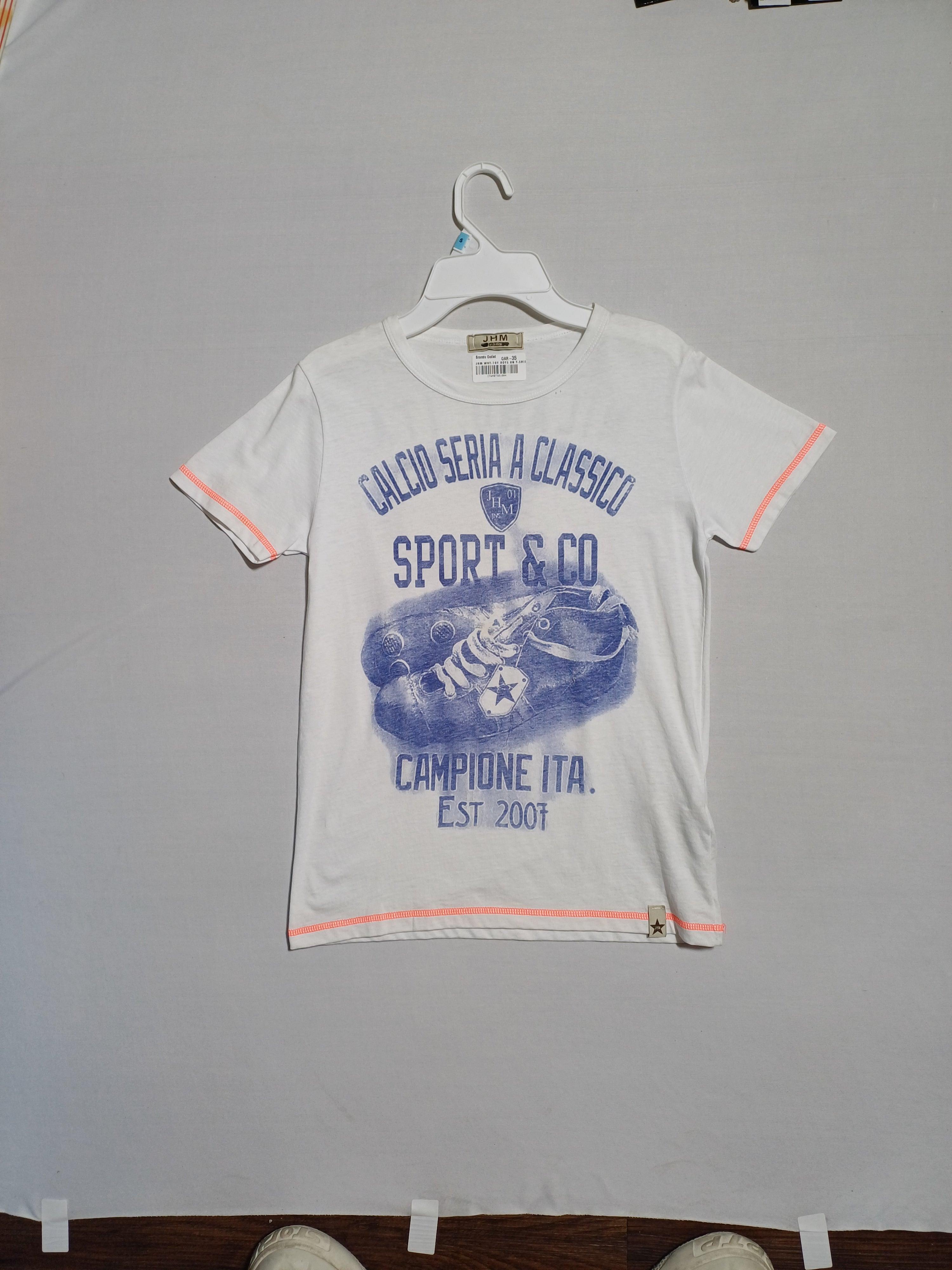 JHM WHT-10Y BOYS RN T-SHIRT S/S