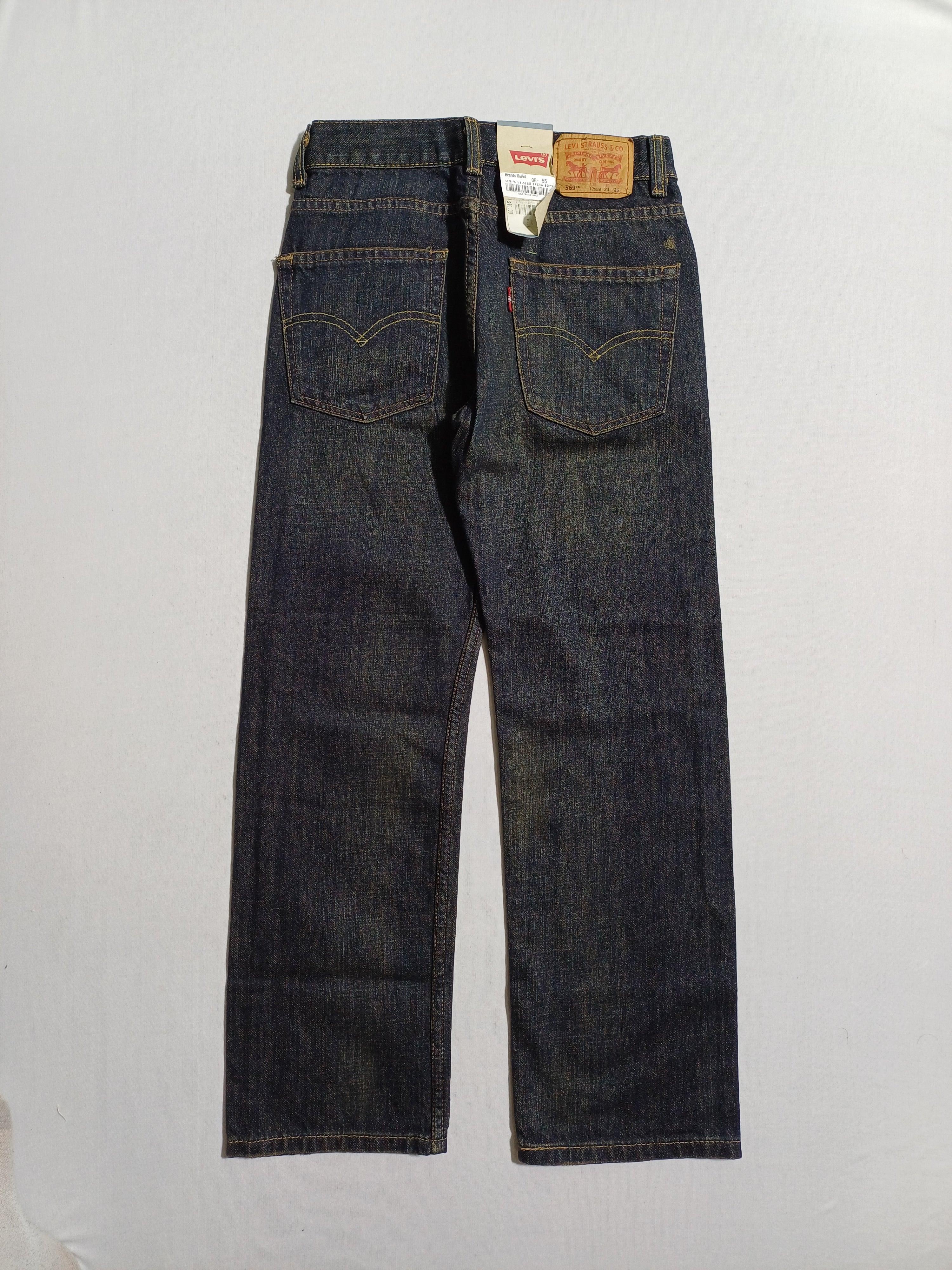 LEVI'S 12-SLIM 24X26 BOYS JEANS DKBLUE