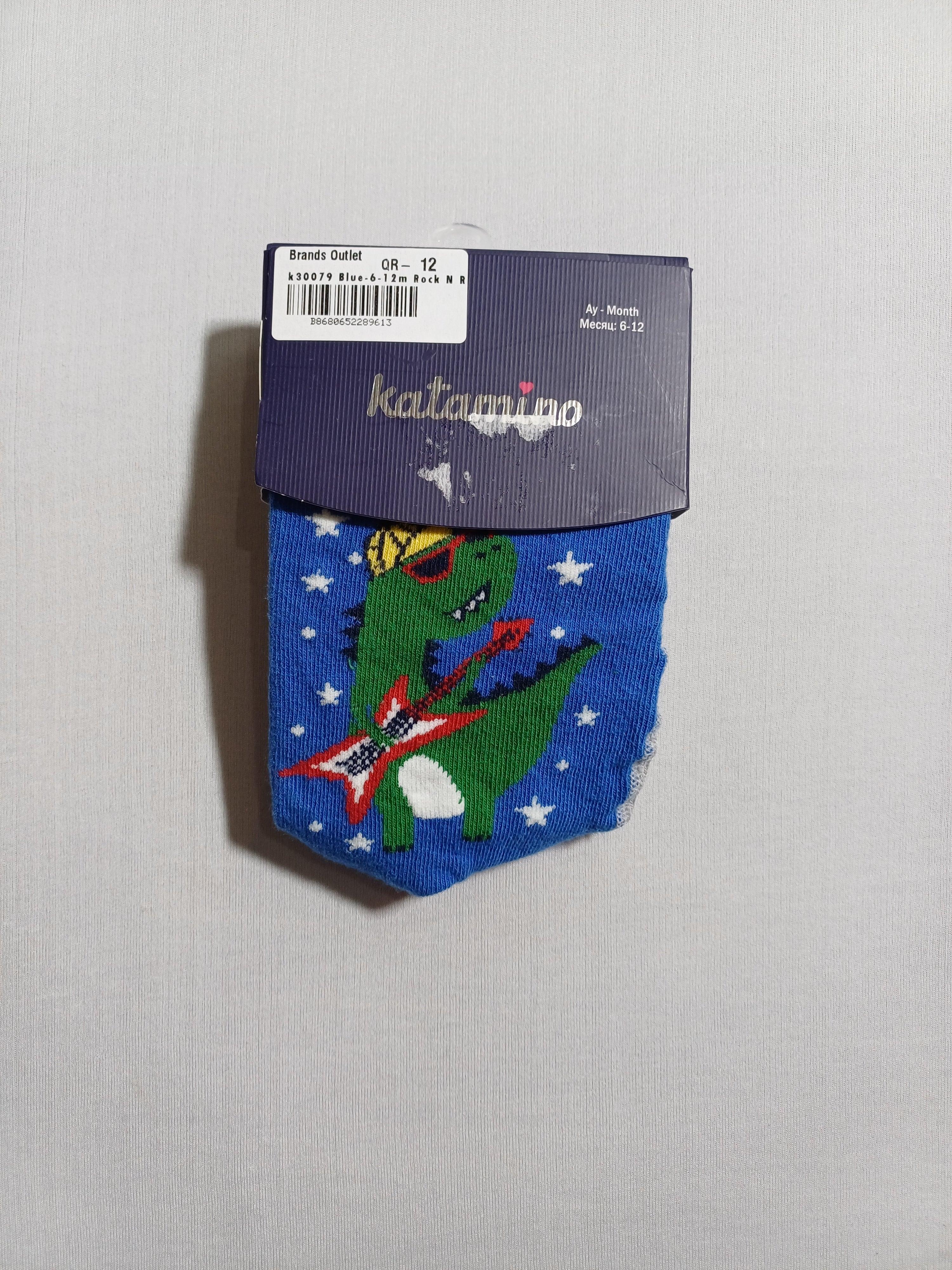 جوارب طويلة للأطفال من روك اند رول باللون الأزرق مقاس 6-12 شهرًا k30079