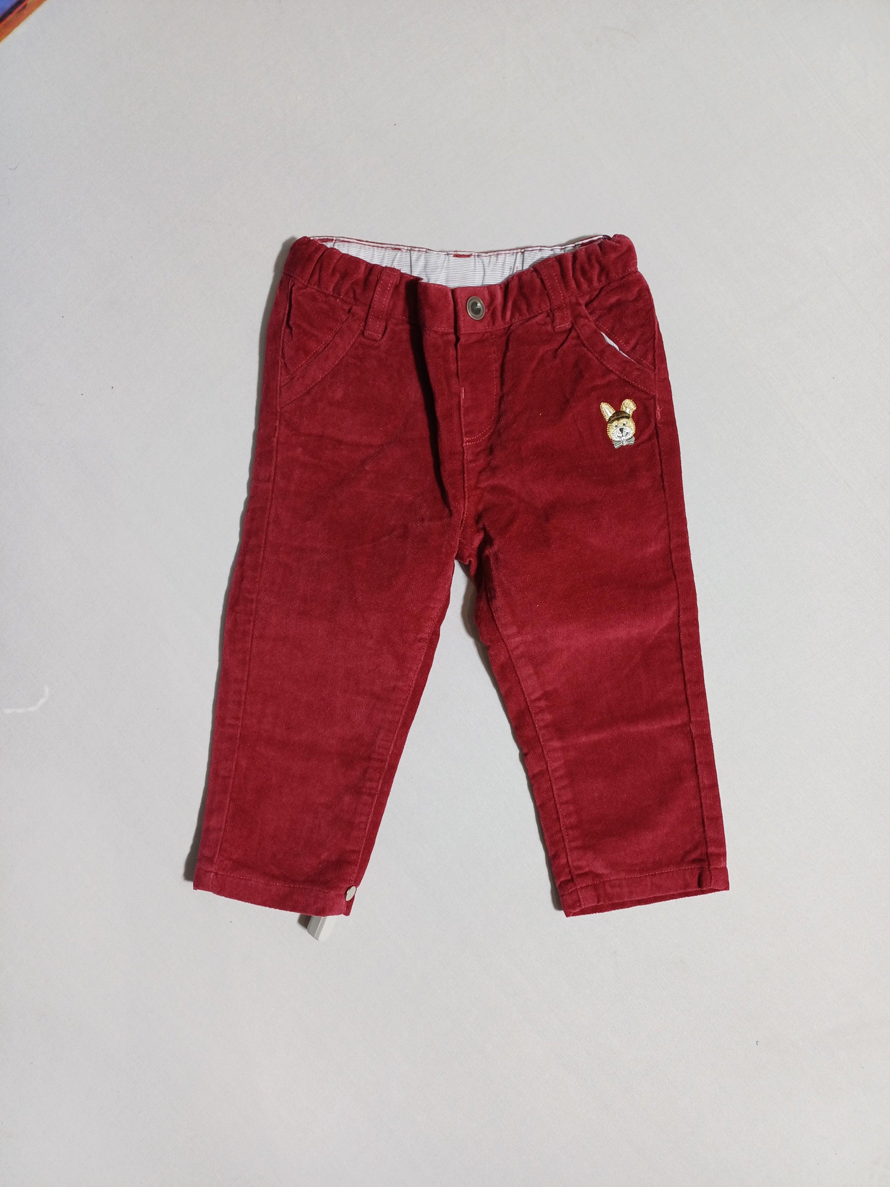 CHICCO RED-15M BOY VELVET PANT 24136