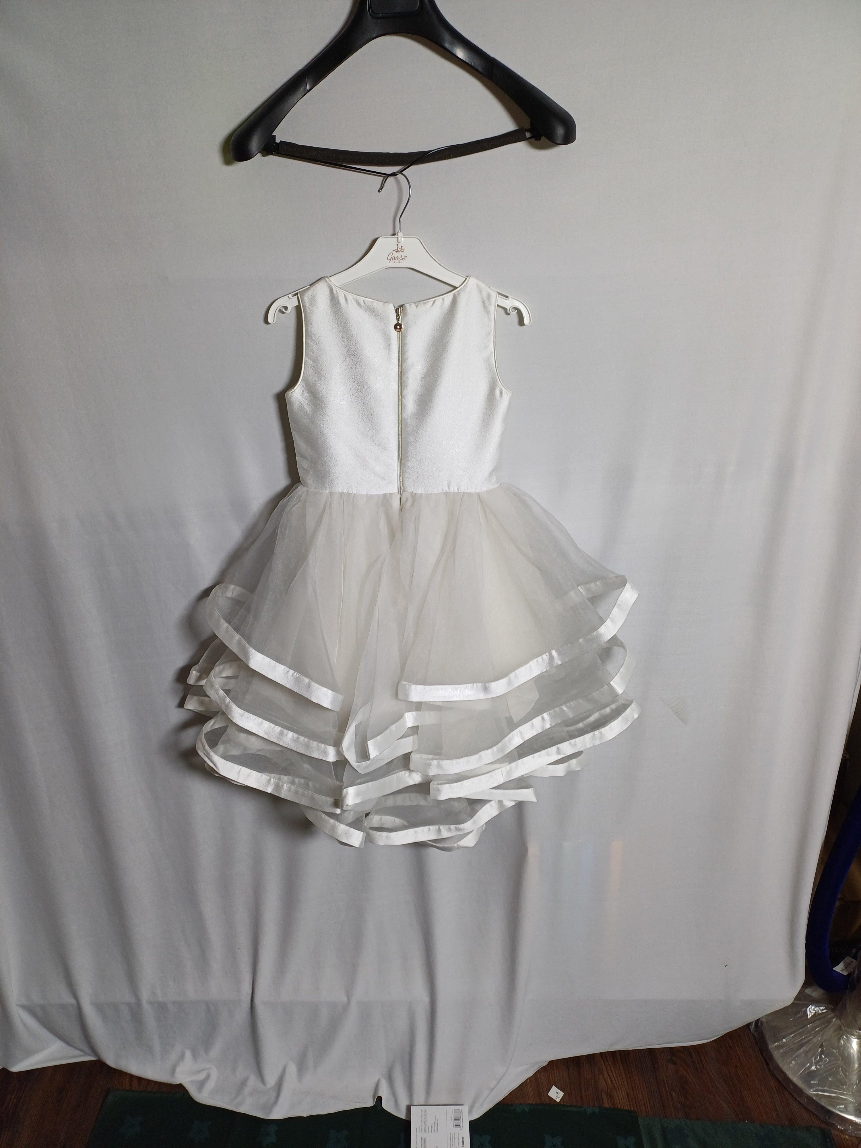 ELLA.B WHITE-8Y GIRL DRESS EB633