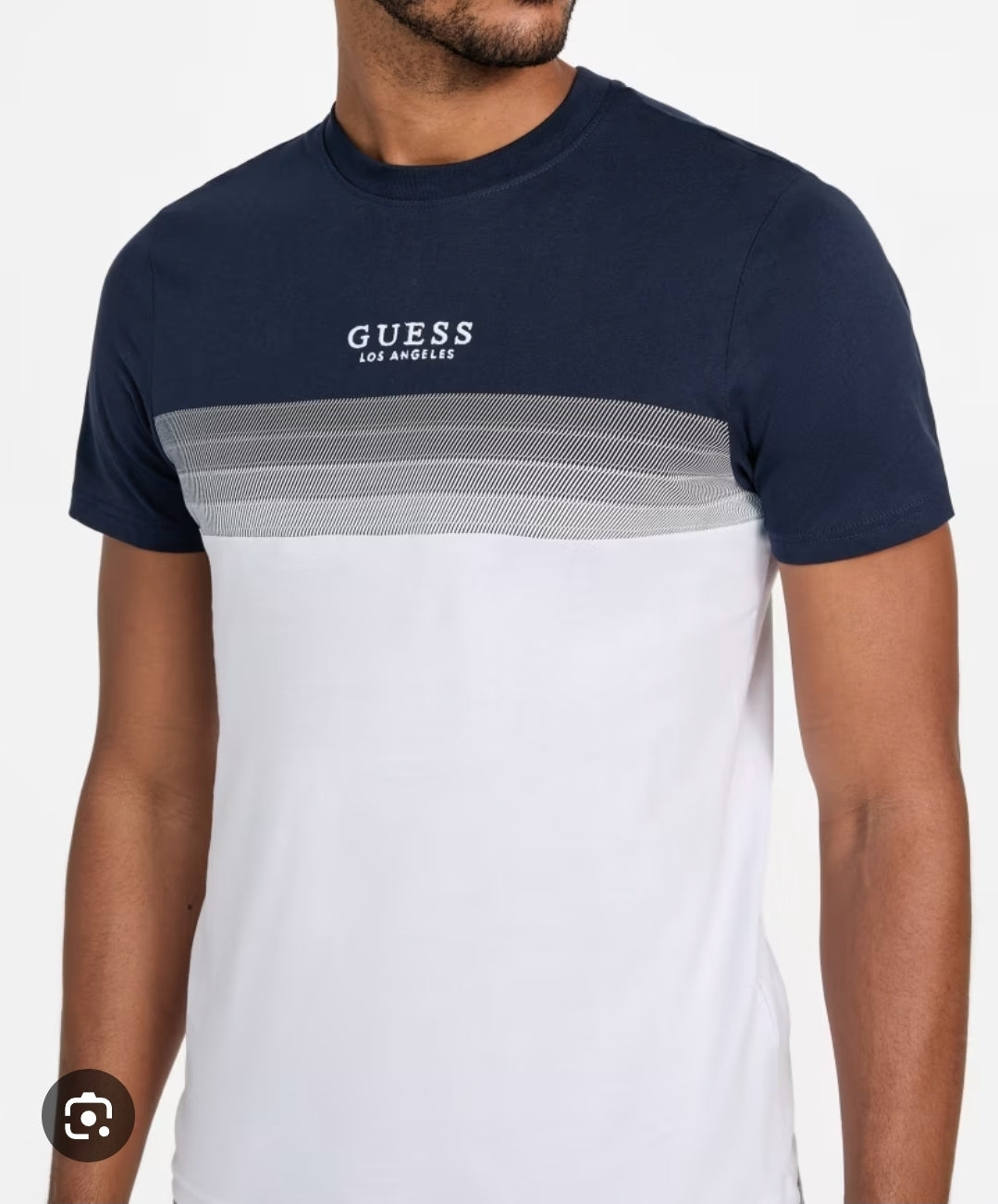 Guess Round Neck T-shirt blue White X20I25