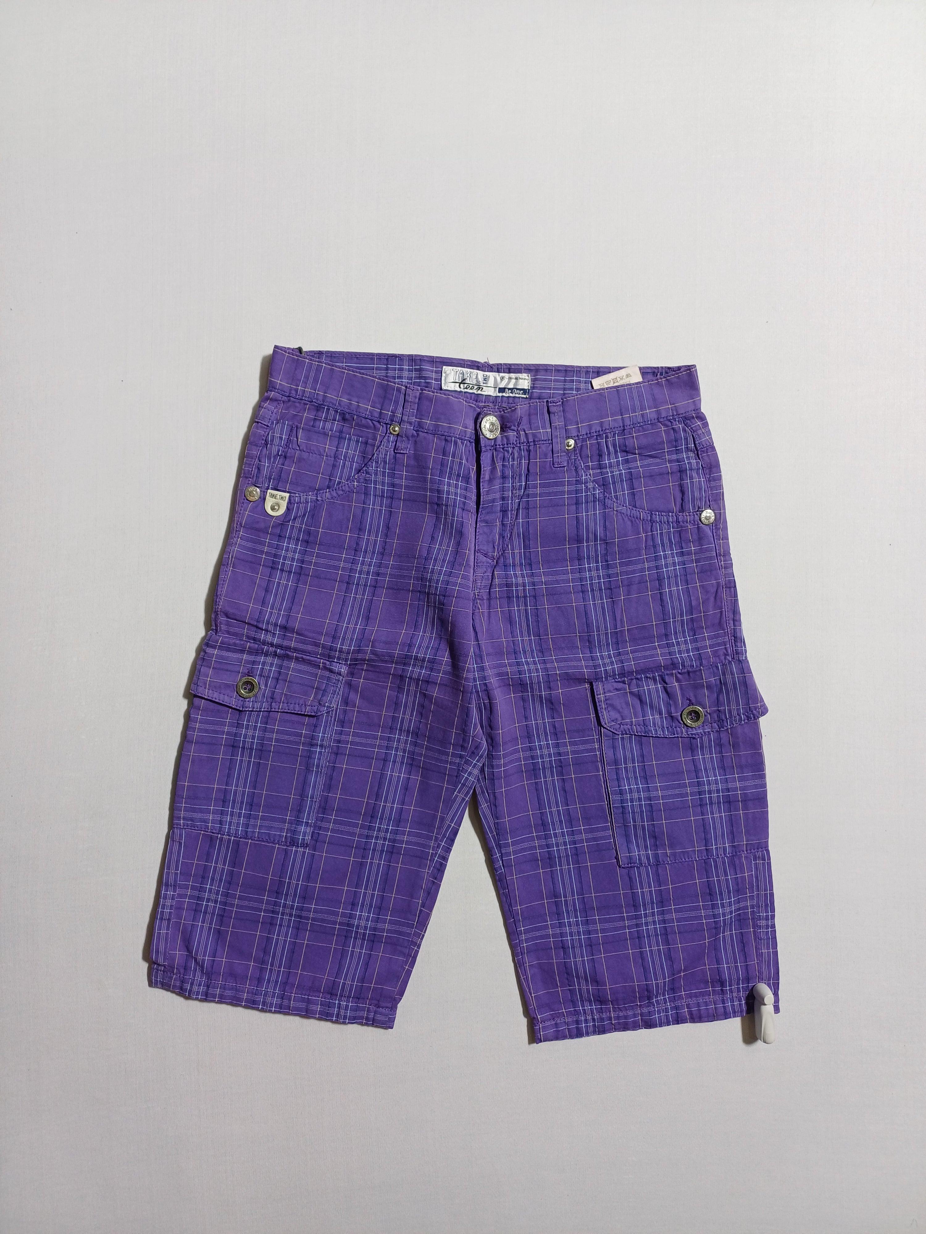 TAKE TWO PURPLE-12Y BOY CARGO SHORTS C5382