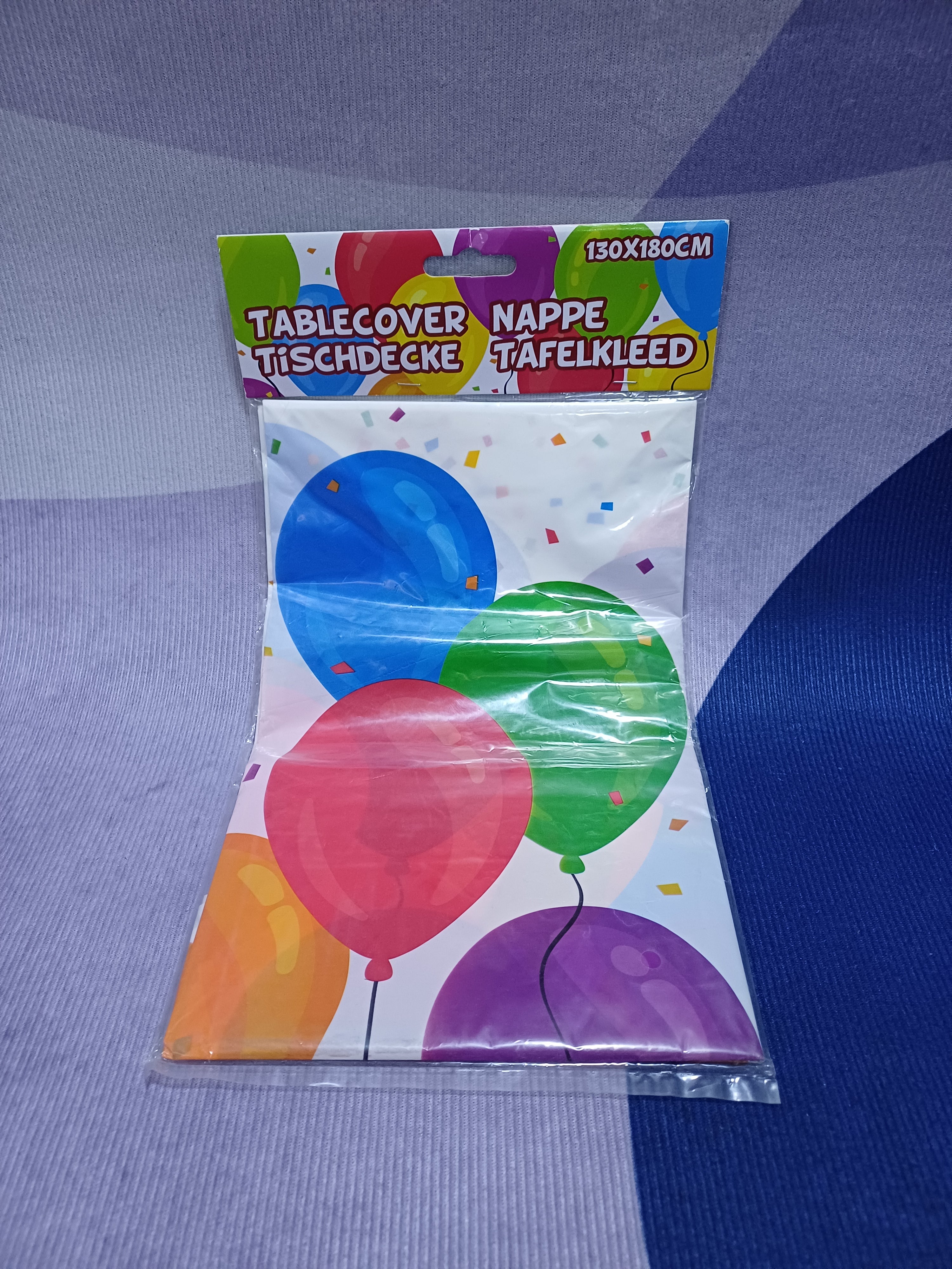 Baloon Printed Tablecover For Birthday Party 130x180cm PE