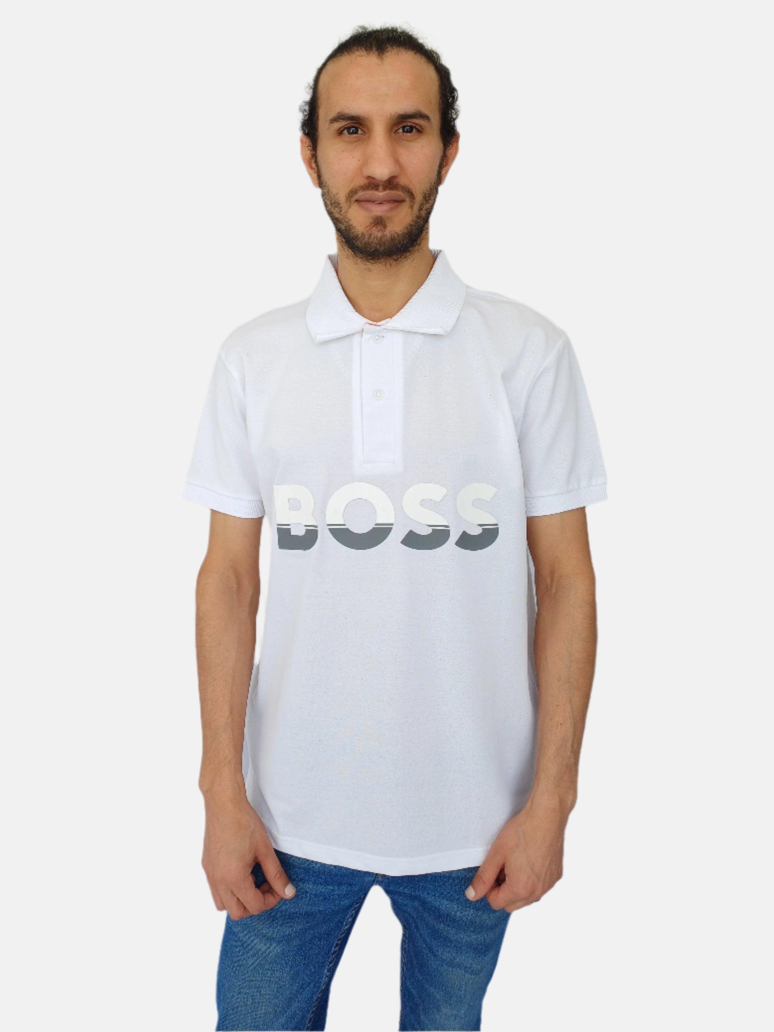 White Pavel Boss Polo T-shirt1