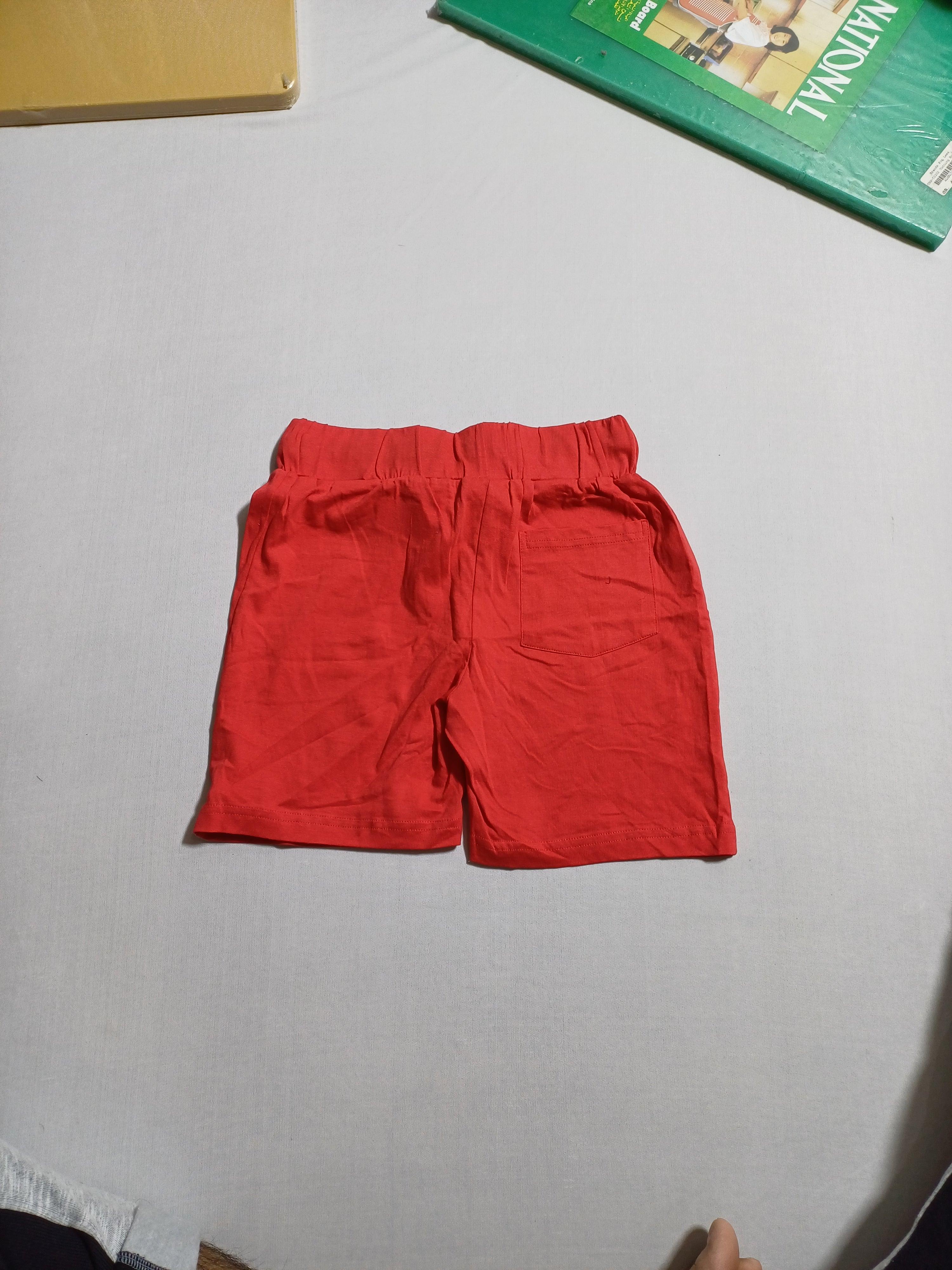 KIDS SHORTS RED-8A