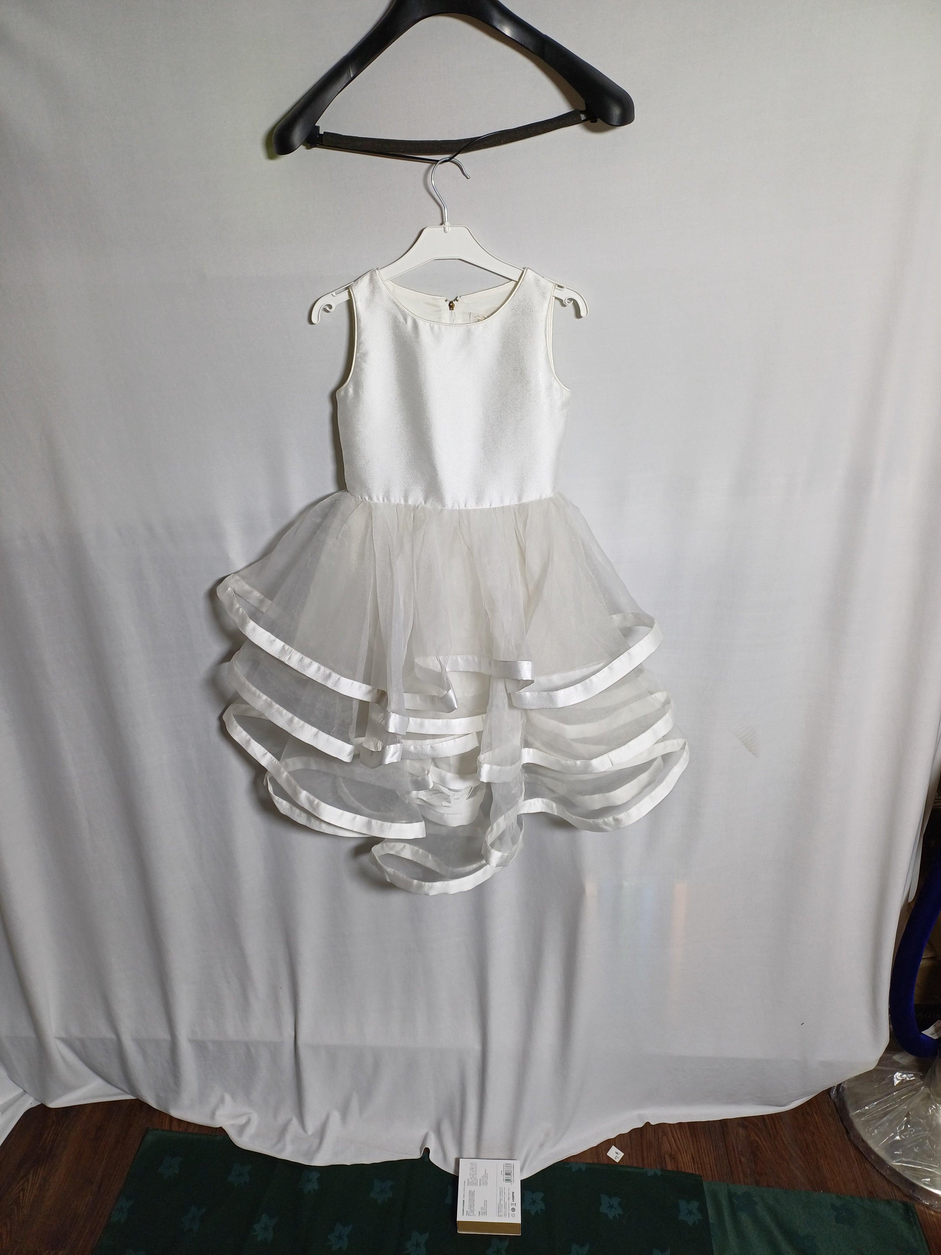 ELLA.B WHITE-8Y GIRL DRESS EB633