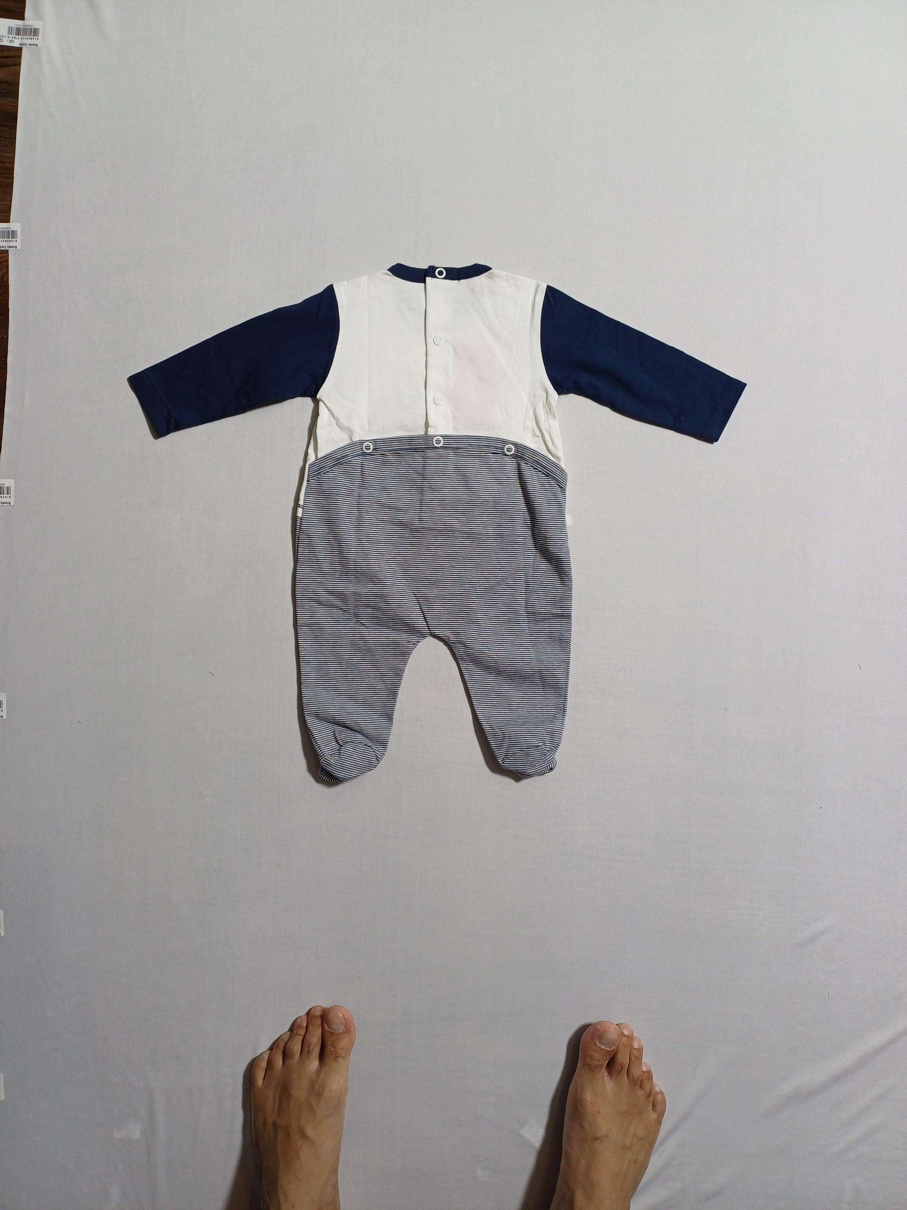 MONTEFIORE NAVY-3M LS BABY ROMPER 0310