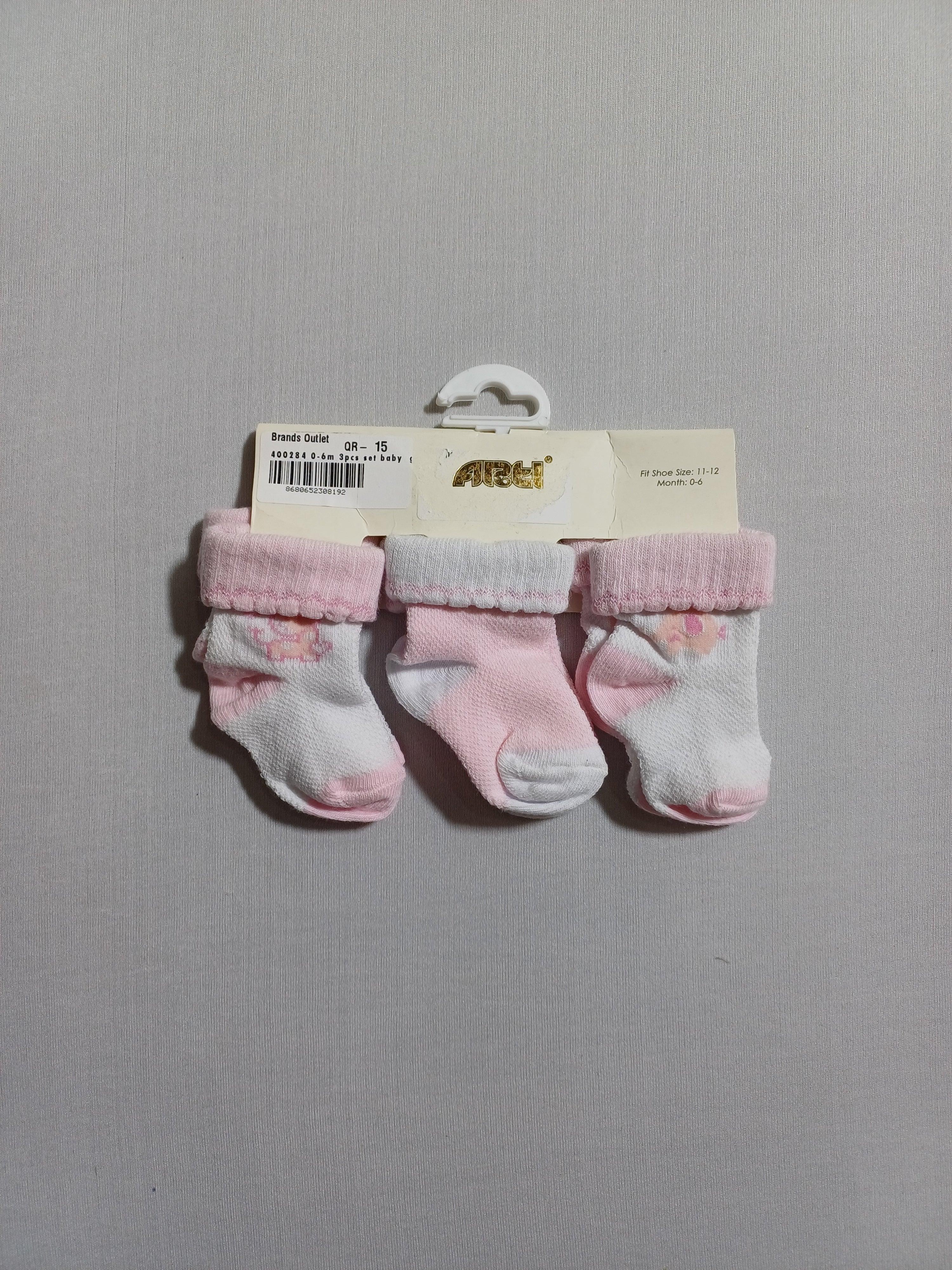 400284 3pcs set baby  girl socks