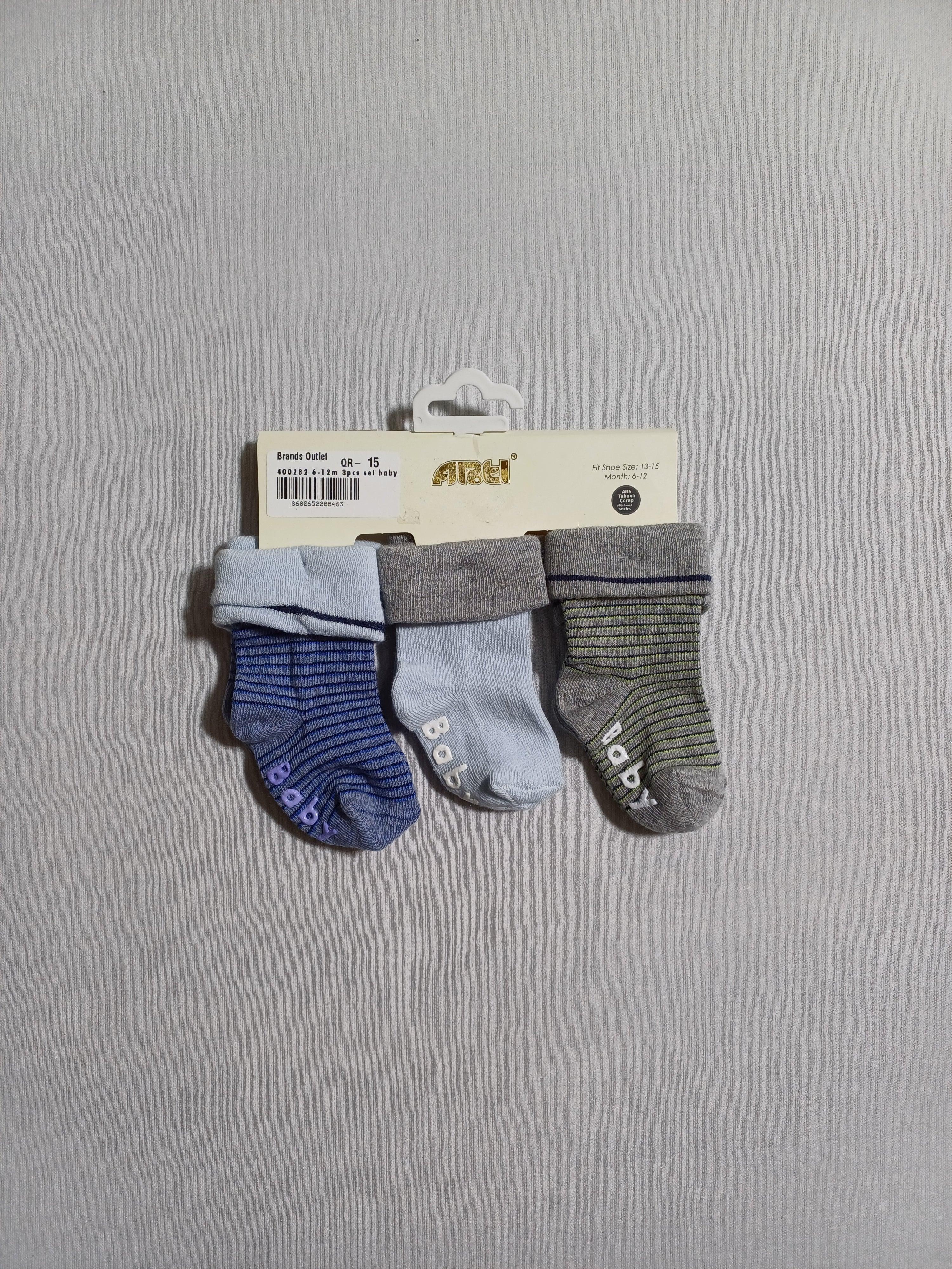 400282 3pcs set baby socks