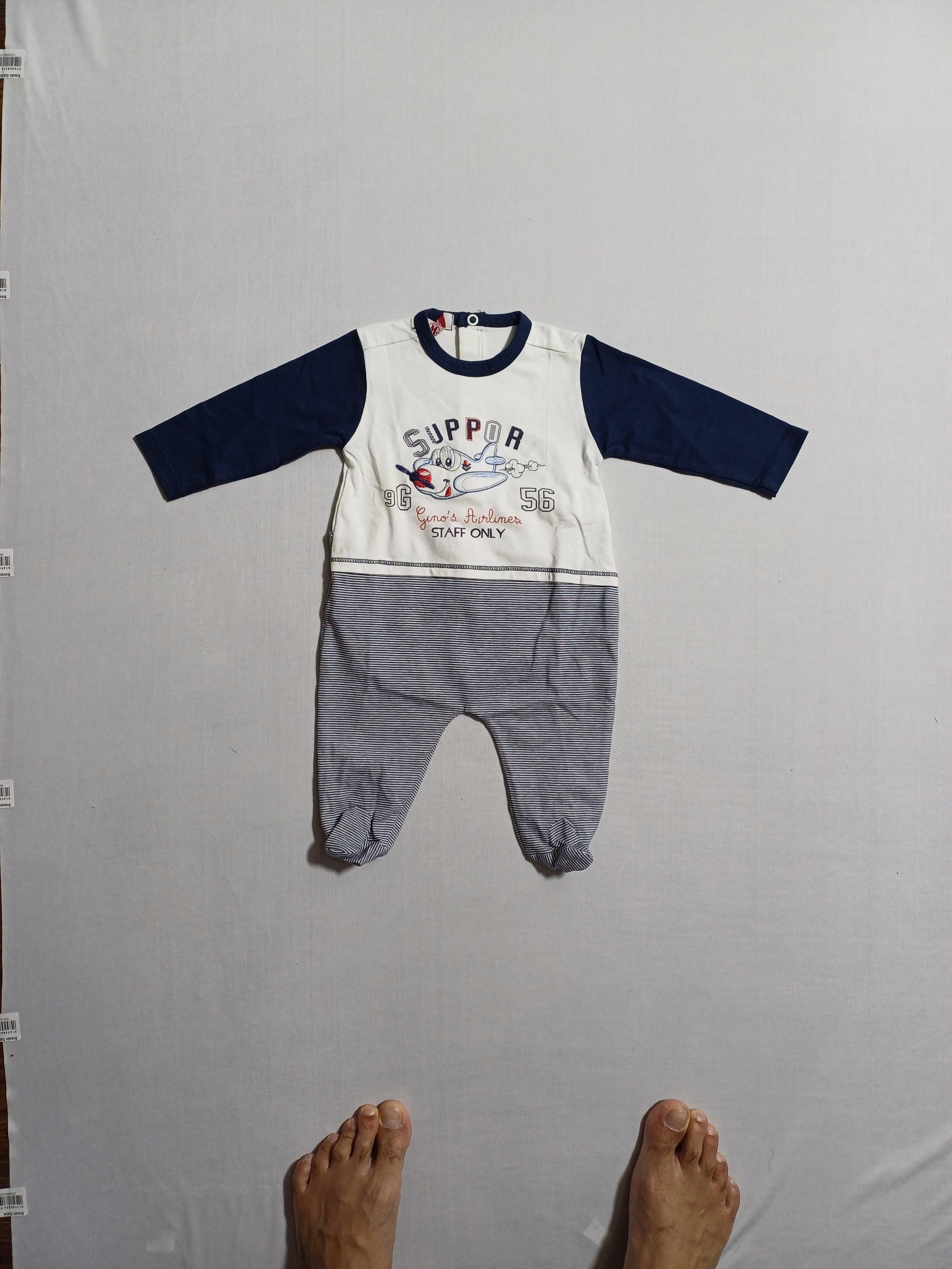 MONTEFIORE NAVY-3M LS BABY ROMPER 0310